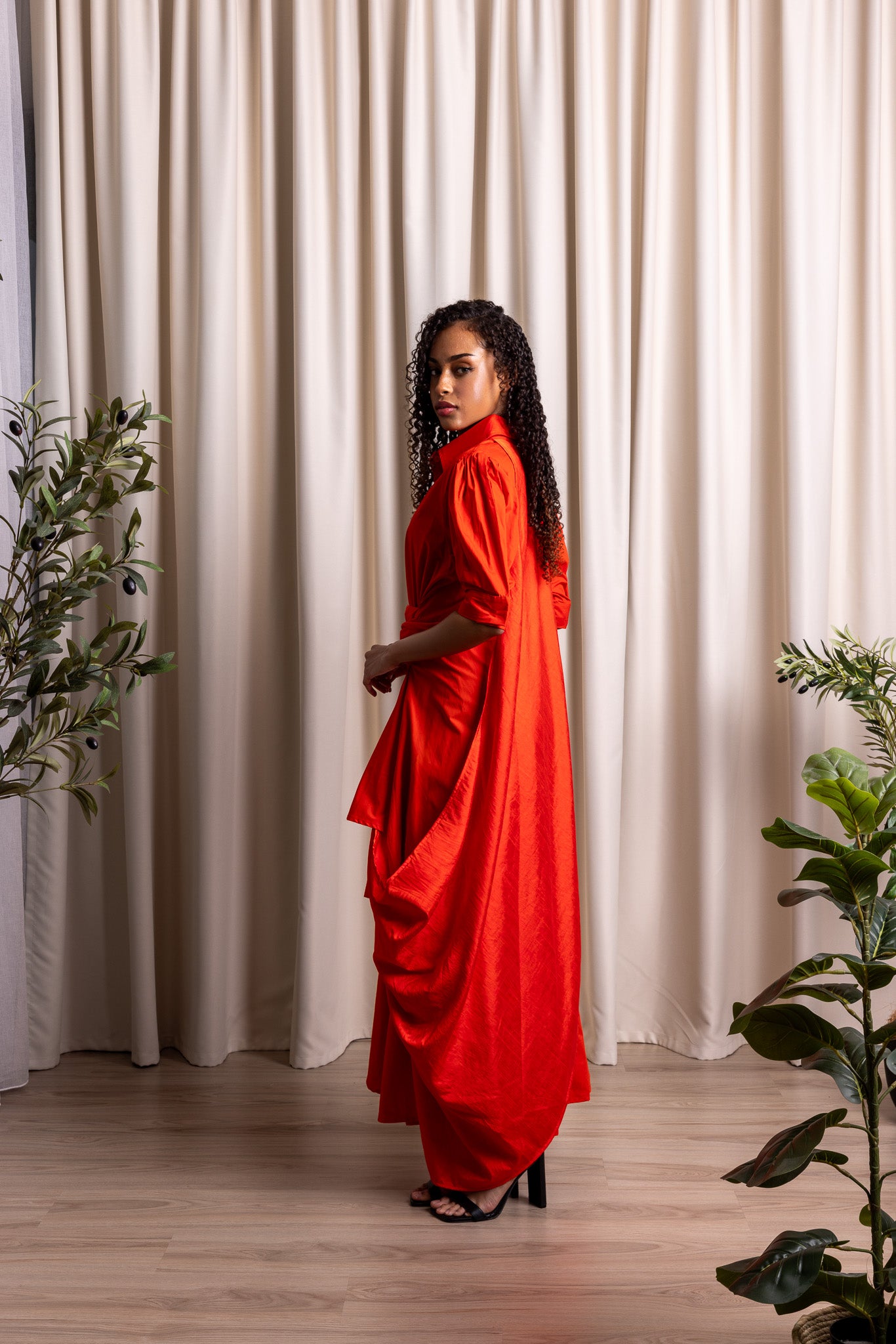 PANJVĀH / Draped Dress / SCARLETT