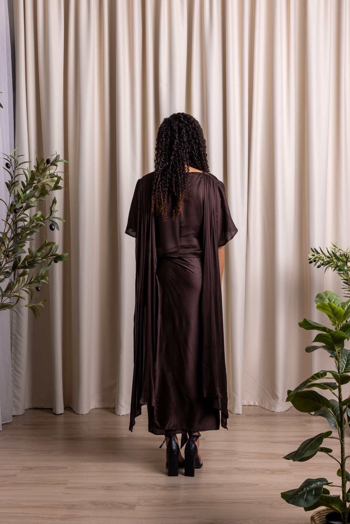 SATVĀH / Wrap Skirt / ESPRESSO