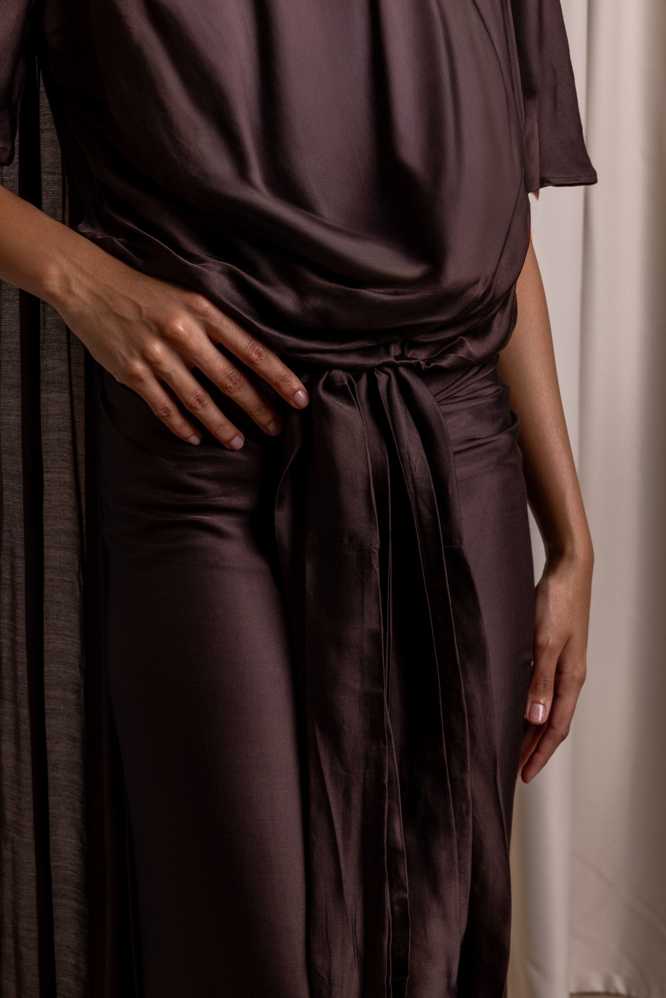 SATVĀH / Wrap Skirt / ESPRESSO