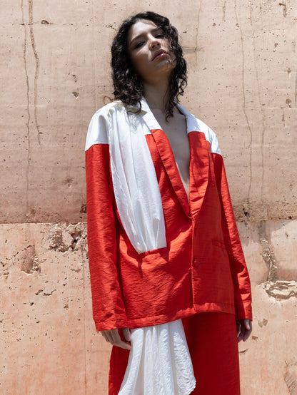 DŪJĀ / SCARLET / Draped Blazer