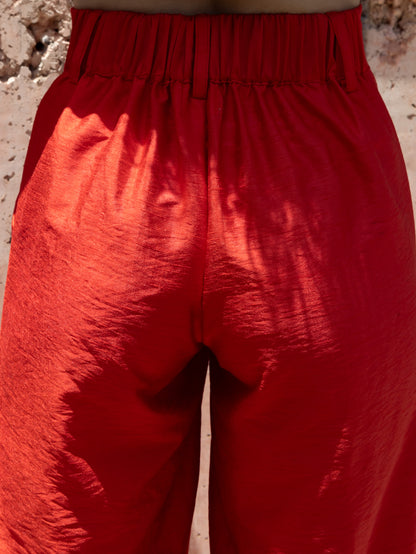 DŪJĀ / SCARLETT / Straight Silk Trousers
