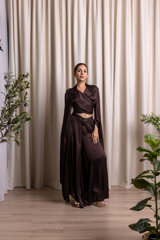 ATVĀH / Pleated Trousers / ESPRESSO