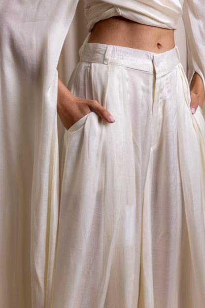 ATVĀH / Pleated Trousers / IVORY